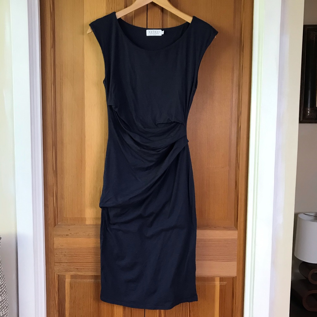 Velvet By G&S Cap Sleeve Ruched Sheath Dress